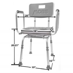 MOBB Swivel Shower Chair with Back