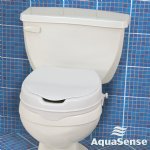 AquaSense Raised Toilet Seat with Lid (4") (300lbs)