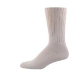 Simcan Easy Comfort Diabetic Friendly Socks (3pk) Midcalf, White (Large)