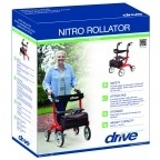 Drive Nitro Side-Folding Rollator Walker (300lbs)