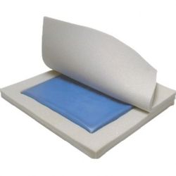 Foam Wheelchair Cushion w Gel Bladder (18" x 18" x 2")