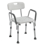 Monthly Rental: Drive Narrow Bath Chair with Depth Adj. Back & Padded Arms (300lbs)