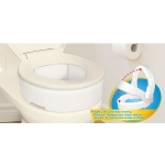Aquasense Hinged Toilet Seat Riser (3.5", 300lbs) - Elongated