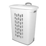 Sterlite Plastic Wheeled Laundry Hamper with Handle