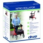 Monthly Rental: Drive Nitro Side-Folding Rollator Walker (300lbs)