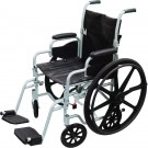 Drive 20" PolyFly Wheelchair/Transport Chair with Removeable Arms & Anti-Tippers