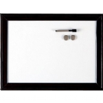 Quartet Magnetic Marker Board with Espresso Frame- 17"x23"